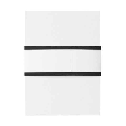 Formele zwart-wit monogram Border Wedding Uitnodigingen Wikkel (Achterkant Voorbeeld)