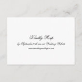 Formele Zwart-Wit QR CODE Bruiloft RSVP Kaart (Voorkant)