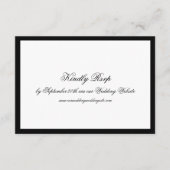 Formele Zwart-Wit QR CODE Bruiloft RSVP Kaart (Voorkant)