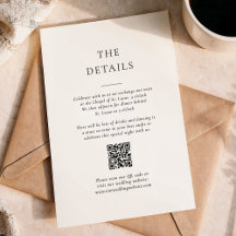 Formele zwart-wit QR Code Wedding Details