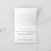Formele Zwarte Agate Roze Gouden Glitter Bruiloft Bedankkaart (Binnen)