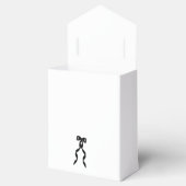 Formele zwarte boog lint elegante bruiloft bedankdoosjes (Geopend)