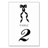 Formele zwarte boog lint elegante bruiloft kaart (Voorkant)