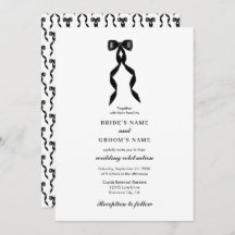 Formele zwarte boog lint elegante bruiloft