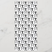 Formele zwarte boog lint elegante bruiloft menu (Achterkant)