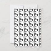 Formele zwarte boog lint elegante bruiloft RSVP kaartje (Achterkant)