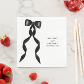 Formele zwarte boog lint elegante bruiloft servet (Insitu)