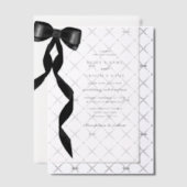 Formele zwarte boog lint Forma bruiloft Vellum Uitnodigingen (Offset (Uitnodiging))
