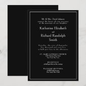 Formele zwarte bruid ouders kaart (Voorkant / Achterkant)