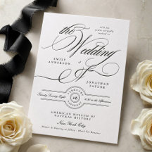 Formele Zwarte Bruiloft met Groot Script