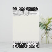  formele zwarte damp briefpapier (Staand voorkant)