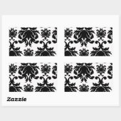  formele zwarte damp rechthoekige sticker (Vel)