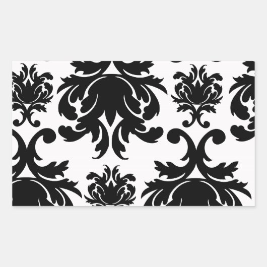  formele zwarte damp rechthoekige sticker (Voorkant)