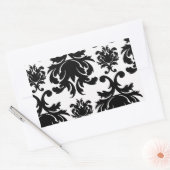  formele zwarte damp rechthoekige sticker (Envelop)
