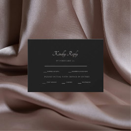 Formele zwarte dineropties RSVP