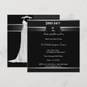 Formele Zwarte en Witte Partij Elke Gebeurtenis Kaart (Voorkant / Achterkant)