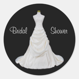 Formele zwarte en witte Vrijgezellenfeest envelopz Ronde Sticker