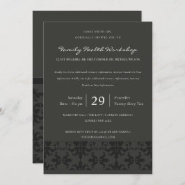 FORMELE ZWARTE GRIJZE DAMAST KLASSIEKE WORKSHOP EV KAART