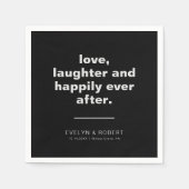 Formele zwarte liefdeslasteraar en gelukkig altijd servet (Voorkant)