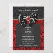 Formele zwarte rode gouddemper kaart (Achterkant)