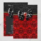 Formele zwarte rode gouddemper kaart (Voorkant / Achterkant)