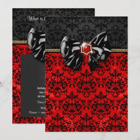 Formele zwarte rode gouddemper kaart (Voorkant / Achterkant)