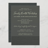 FORMELE ZWARTE STREEPLIJN WORKSHOPSEMINAR EVENEMEN KAART (Voorkant / Achterkant)