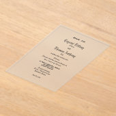 Formele zwarte Stropdas Affair Acryl Wed. Uitnodig Acryl Uitnodigingen (Laagn)