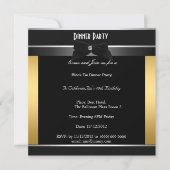 Formele zwarte Stropdas - uitnodiging op feestdag (Voorkant)