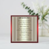 Formele zwarte Stropdas, uitnodiging voor binnenpa (Staand voorkant)