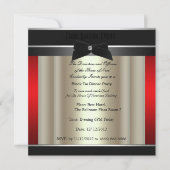 Formele zwarte Stropdas, uitnodiging voor binnenpa (Voorkant)