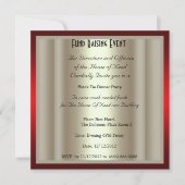 Formele zwarte Stropdas, uitnodiging voor binnenpa (Voorkant)