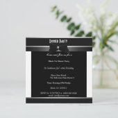 Formele zwarte Stropdas Witte jurk Birthday Kaart (Staand voorkant)