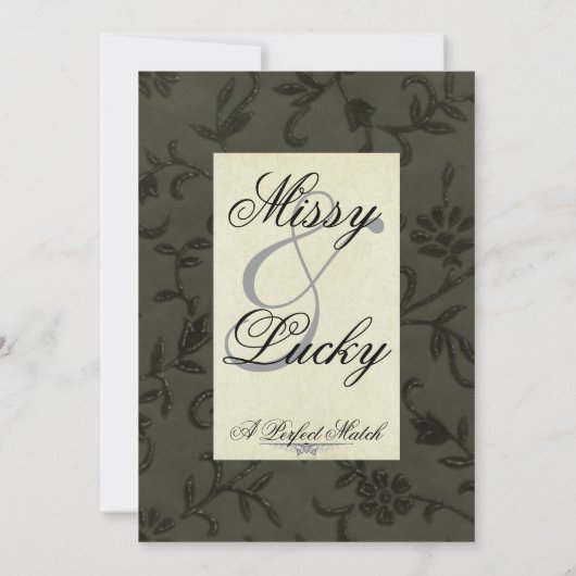 Formele Zwarte Uitnodiging (Achterkant)