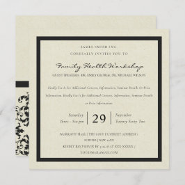 FORMELE ZWARTE WITTE DAMASKCLASSIC WORKSHOP-GEBEUR KAART