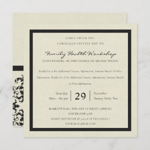 FORMELE ZWARTE WITTE DAMASKCLASSIC WORKSHOP-GEBEUR KAART