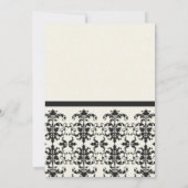 FORMELE ZWARTE WITTE DAMAST GROOTSE OPENINGSCEREMO KAART (Achterkant)