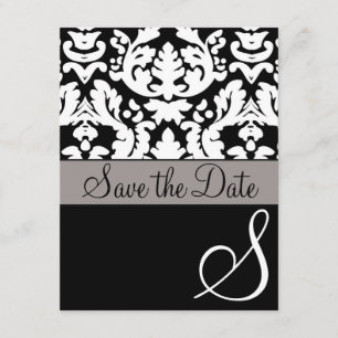 Formele zwarte/witte dijband sparen de Datum Save The Date