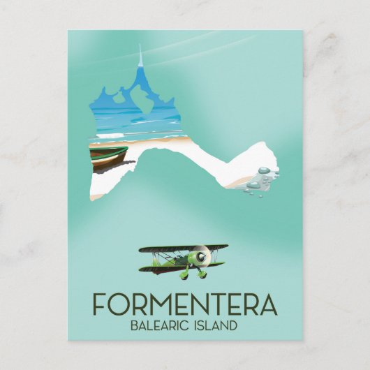 Formentera Balearisch eiland Kaart Reisposter (Voorkant)