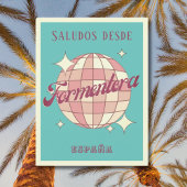 Formentera Spanje vakantie retro Briefkaart