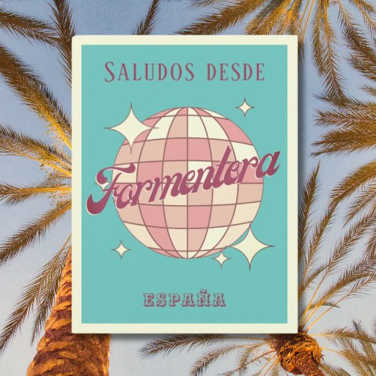 Formentera Spanje vakantie retro Briefkaart