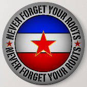 Former Yugoslavia - Never Forget Your Roots  Ronde Button 6,0 Cm (Voorkant)