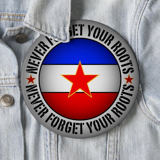 Former Yugoslavia - Never Forget Your Roots  Ronde Button 6,0 Cm (In situ)