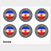 Former Yugoslavia - Never Forget Your Roots  Ronde Sticker (Vel)