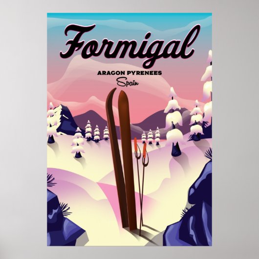 Formigal Aragon Spain ski poster. Poster (Voorkant)