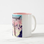 Formigal Aragon Spain ski poster. Tweekleurige Koffiemok (Voorkant rechts)