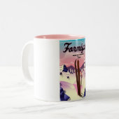 Formigal Aragon Spain ski poster. Tweekleurige Koffiemok (Voorkant links)