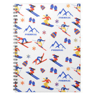 Formigal Spanje Aragon Ski Snowboard patroon Notitieboek