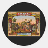 Formosa kauwtabak ronde sticker (Voorkant)