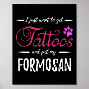 Formosan Hondenliefhebber Tattoo Funny Dog Mom Gif Poster